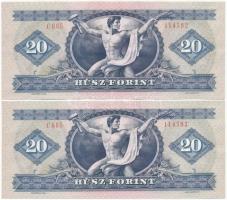 1975. 20Ft (2x) sorszámkövető T:I Adamo F16