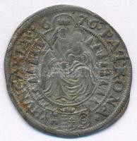 1673K-B 6kr Ag "I. Lipót" (3,15g) T:2 patina, anyagfölösleg 
Hungary 1673K-B 6 Kreuzer Ag...