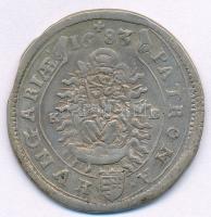 1683K-B 15kr Ag "I. Lipót" Körmöcbánya (6,44g) T:2  Hungary 1683K-B 15 Kreuzer Ag "Le...