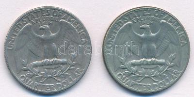 Amerikai Egyesült Államok 1965. 1/4$ Cu-Ni "Washington" (2x) T:2,2-
USA 1965. 1/4 Dollar ...