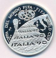 Olaszország 1990. "FIFA Labdarúgó Világbajnokság - Firenze" jelzett Ag emlékérem. Szign.: ...
