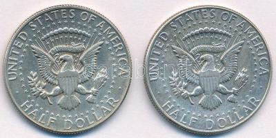 Amerikai Egyesült Államok 1967-1968D 1/2$ Ag "Kennedy" (2x) T:1-
USA 1967-1968D 1/2 Dolla...