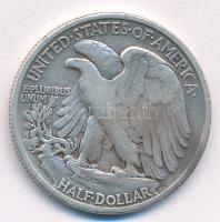 Amerikai Egyesül Államok 1944. 1/2$ Ag "Walking Liberty" T:2-,3 
USA 1944. 1/2 Dollar Ag ...