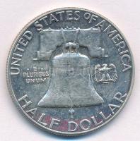 Amerikai Egyesült Államok 1961. 1/2$ Ag "Franklin" T:1-,2 
USA 1961. 1/2 Dollar Ag "...