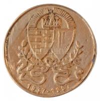 1997. "Magyar Polgári Védelmi Szövetség - Önkéntes Munkáért / 1937 - 1997" kétoldalas, ara...