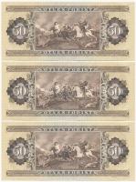 1986. 50Ft (3x) sorszámkövető T:I- Adamo F24