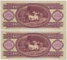 1968. 100Ft (2x) sorszámkövető T:I