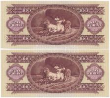 1975. 100Ft (2x) sorszámkövető T:I