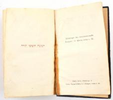 Héber nyelvű könyv. Bp., én., Földes, Wágner és Társa Bt. Átkötött félvászon-kötésben, 3 lap laza