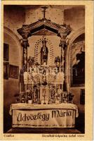 1947 Csatka, Szentkút kápolna belső része. Biróczkiné kiadása