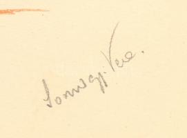Somogyi Vera (?-?): Vázlatfüzet női portrékkal, aktokkal arcképekkel, tájképekkel, össz 7 oldal. Néh...