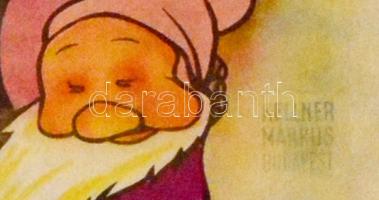 cca 1938 Hófehérke és a hét törpe, Bp., Kellner Márkus-ny., jelzett a nyomaton: Walt Disney után Eny...
