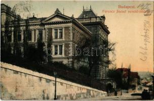 1910 Budapest I. Ferenc József nevelőintézet és gimnázium. Ilona utca 2-4. (Szabó Ilonka utca) Taussig A. 10733.