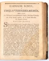 Haller János: Hármas Istória mellynek Első Része, Nagy Sándornak egynéhány nevezetes dolgait illeti....