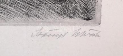 Szőnyi István (1894-1956): Társaság. Rézkarc, karton, jelzett, 22,5x29 cm