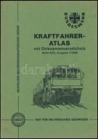 1993 Német honvédség, teherjármű vezetői atlasz 7 db kihajtjató térképpel, kiadta az Amt für Militärisches Geowesen, 1:500 000 / Bundeswehr Kraftfahrer-Atlas