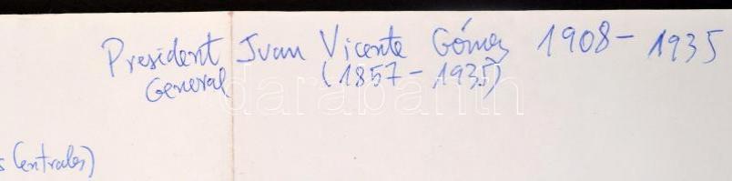 1975 Venezuela térkép, tetején tollal írt bejegyzésekkel, ca. 82x98 cm