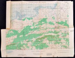 cca 1958-1969 Kuba 10 db térkép, 1:50000, vegyes állapotban
