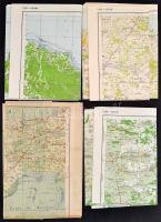 cca 1967-1973 Kuba 4 db térkép, 1:250000, vegyes állapotban