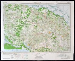 cca 1967-1973 Kuba 4 db térkép, 1:250000, vegyes állapotban