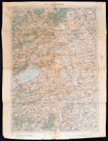 cca 1892-1914 Székesfehérvár, Velencei-tó, Balaton nyugati része, 2 db topográfiai térkép, ca. 56x39 és 61,5x47 cm, szakadt és foltos