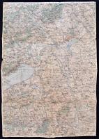 cca 1892-1914 Székesfehérvár, Velencei-tó, Balaton nyugati része, 2 db topográfiai térkép, ca. 56x39...