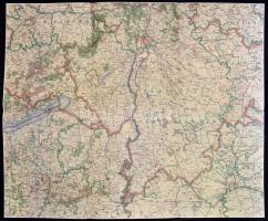 A Magyar Állam összes erdőségeinek átnézeti térképe. Nagy méretű reprint térkép 12 részes, egyenként 67x57 cm Tékában