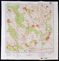 cca 1988-89 Kisbér, Mór, Oroszlány, Zsámbék, Bicske 5 db topográfiai térkép, Magyar Néphadsereg vezé...