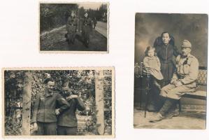 8 db katonai fotólap + 2 fotó