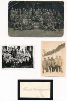 8 db katonai fotólap + 2 fotó