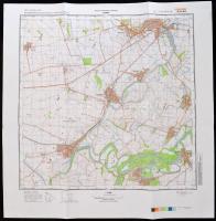cca 1989-1990 Észak-Magyarország (Miskolc, Szerencs, Tokaj stb.) 9 db topográfiai térkép, Magyar Nép...