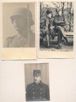 9 db katonai fotólap + 1 fotó