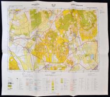 cca 1986 Tapolca, Monostorapáti, Nagyvázsony, 3 db topográfiai térkép, 1:25000, ca. 48,5x58 cm