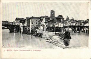 Roma, Rome; Isola Tiberina ora de S. Bartolomeo / Tiber Island