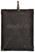 Albrecht Dürer: Férfifürdő c. fametszetének későbbi réz nyomólemeze. Díszes rézveretű sarkokkal, aka...