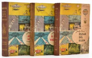 9 db Verne regény sorozat kötésben nagyrészt