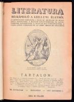 1936-1937 Lieratúra folyóirat 2 évfolyama, vászon-kötésben