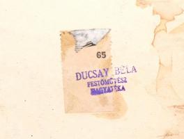 Ducsay Béla(1893-1967): Pipázó férfi. Akvarell, papír, jelzett, hagyatéki bélyegzővel, 48×32 cm