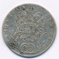 1787B 20kr Ag "II. József" T:2- karc, ph.
Huszár: 1880., Unger: 1329.a