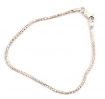 Ezüst(Ag) fantáziaszemes karkötő, jelzett, h: 18,5 cm, nettó: 3,8 g