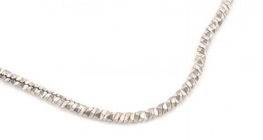 Ezüst(Ag) fantáziaszemes karkötő, jelzett, h: 18,5 cm, nettó: 3,8 g