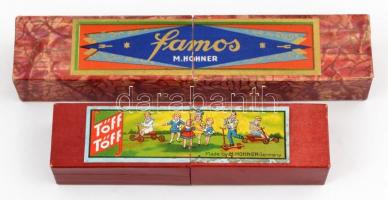 2 db régi Hohner szájharmonika eredeti dobozában