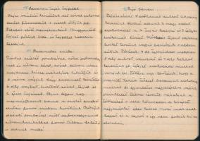 cca 1920-1940 Receptgyűjtemény, füzetben, 32 sztl. lev