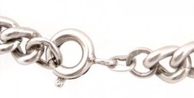 Ezüst(Ag) masszív pancer karkötő, jelzett, h: 18,5 cm, nettó: 7,1 g