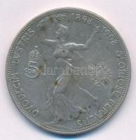 Ausztria 1908. 5K Ag "Ferenc József - Jubileum" T:2- Austria 1908. 5 Corona Ag "Franz...