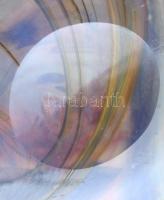 L Szabó Erzsébet (1935-): Üveg váza, többrétegű, anyagában színezett, alján jelzett, hibátlan, m: 13...