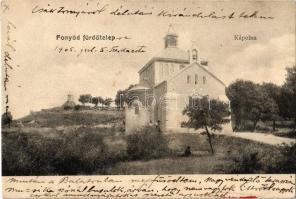 1905 Fonyód fürdőtelep, Kápolna. Mérei Ignác kiadása