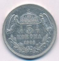 1908KB 5K Ag "Ferenc József" T:2- Adamo K7