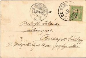 1905 Szerencs, Rákóczi templom. Heimlich A. W. kiadása (gyűrődés / crease)