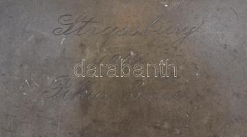 Ón amfora alakú díszedény, Strassburg 1908 Pekár Imre gravírozással, feltehetően Pekár Imre (1838-19...